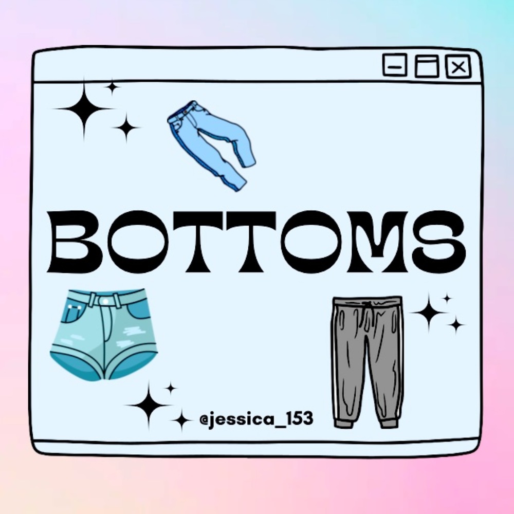 BOTTOMS: skirts, shorts, jeans, skorts, jean shorts